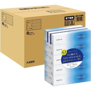 エリエールプラスウォーター ティッシュペーパー 180組5箱×10パック
