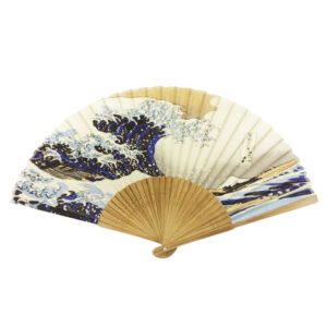シルク扇子 浪裏