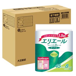 エリエール コンパクト ダブル 45m 8ロール×8パック