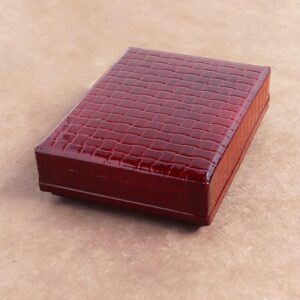 文庫箱　四ツ目茶　葉書入れ
